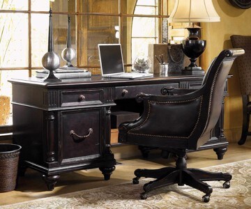 Traditional home office desk and chair